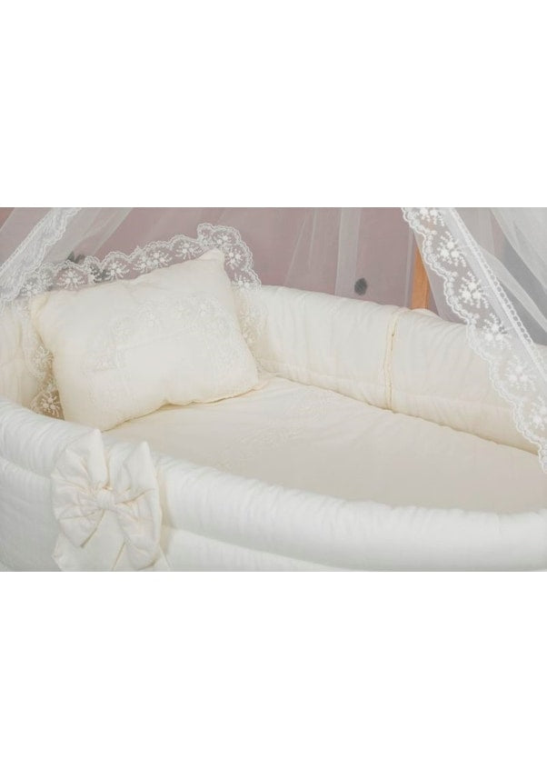 Babybett mit französischem Schlafset in Creme