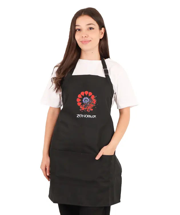 Oxford Lätzchenschürze für Mami´s – Schwarz Bedruckt 🖤👩👧👦