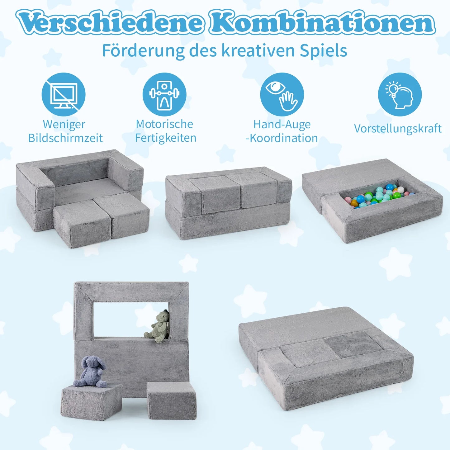 Kindersofa aus Schaumstoff – Modular, Gemütlich & Kreativ