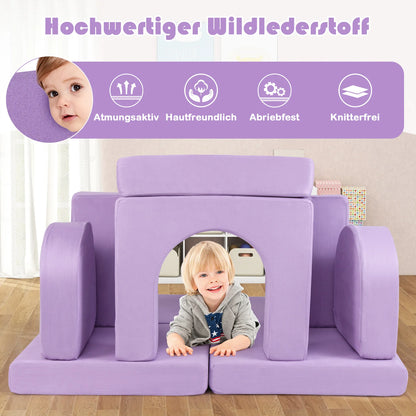 8-teiliges Modulares Kindersofa – Spielen, Entdecken & Entspannen