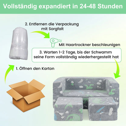 Magisches Kinder-Sofa – Leuchtet im Dunkeln & fördert die Kreativität