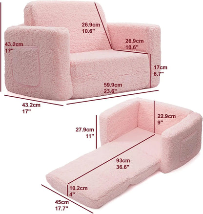 2-in-1 Kindersofa – Kuschelig, Praktisch & Sicher