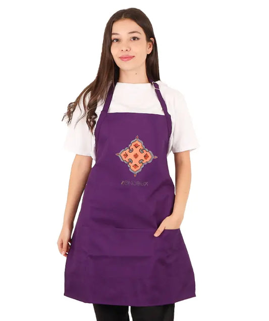 Oxford Lätzchenschürze für Mami´s – Lila Bedruckt 💜👩‍👧‍👦