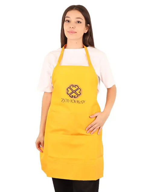 Oxford Lätzchenschürze für Mami´s – Gelb Bedruckt 💛👩‍👧‍👦